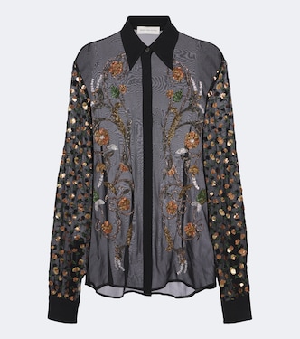 Embellished sheer blouse | Dries Van Noten