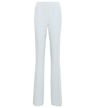 Pantalon évasé Alexa à taille haute en crêpe | Safiyaa