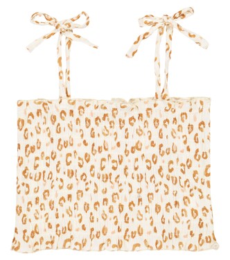 Leo printed cotton crop top | The New Society