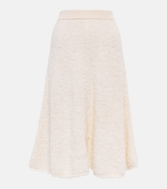 Frayed cotton-blend midi skirt | Proenza Schouler