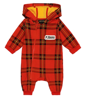 Baby checked cotton onesie | Mini Rodini