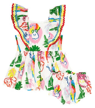 Baby printed cotton dress and bloomers set | Stella McCartney Kids