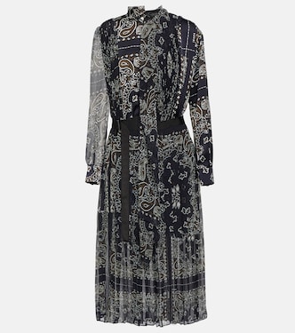Bandana-printed midi dress | Sacai