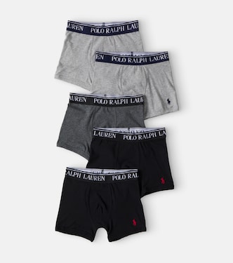 Set of 5 cotton-blend boxer briefs | Polo Ralph Lauren Kids