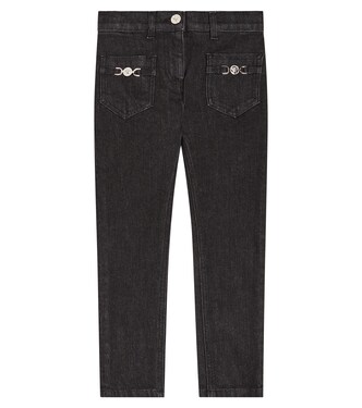 La Medusa embellished straight jeans | Versace Kids