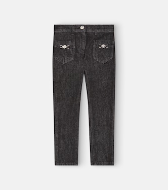 La Medusa embellished straight jeans | Versace Kids