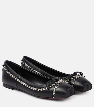 Mamadrague Spikes embellished leather ballet flats | Christian Louboutin
