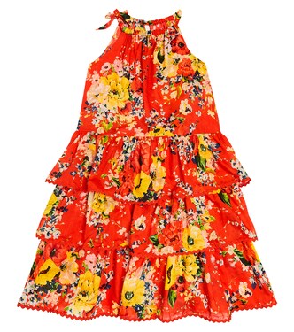 Alight tiered floral cotton dress | Zimmermann Kids
