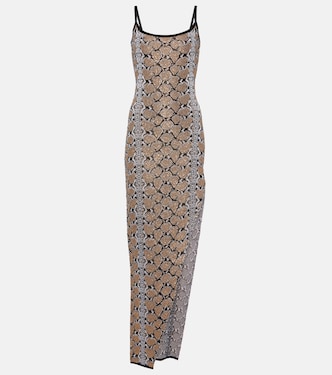 Robe longue à motif serpent | Balmain
