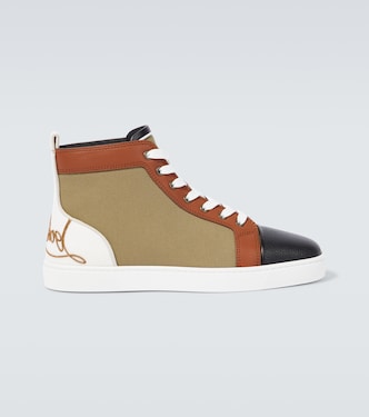 Fun Louis leather-trimmed sneakers | Christian Louboutin