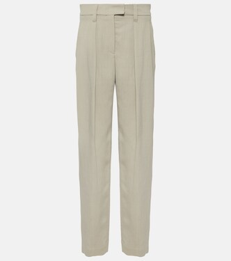 Pantalon ample en lin mélangé | Brunello Cucinelli