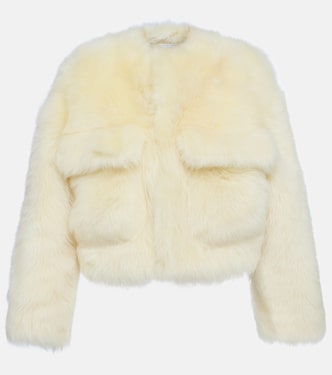 Cropped shearling jacket | Bottega Veneta