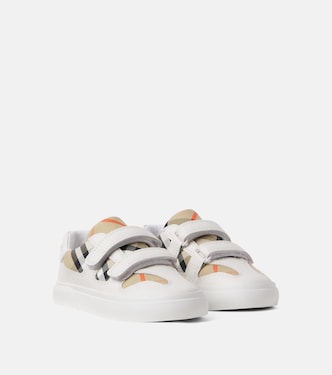 Karierte Sneakers aus Leder | Burberry Kids