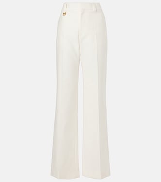 Pantalones rectos de algodón de tiro alto | Chloé