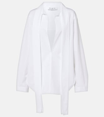 Blusa de algodón con lazada | Alaïa