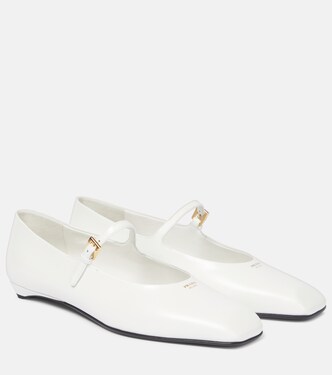 Leather Mary Jane flats | Prada