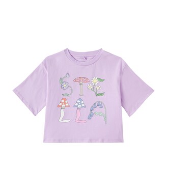 Printed cropped cotton jersey T-shirt | Stella McCartney Kids