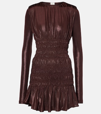 Smocked lamé jersey minidress | Saint Laurent