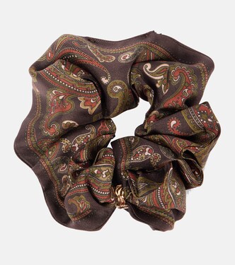 Logo paisley silk scrunchie | Saint Laurent