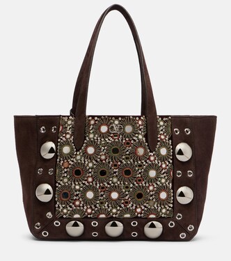 Cabas Nellcôte Medium en daim | Valentino Garavani