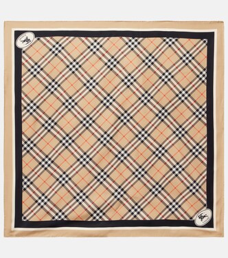 Burberry Check silk twill scarf | Burberry
