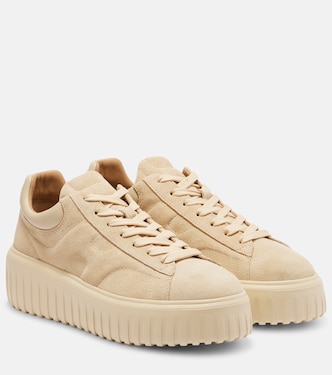H-Stripes suede platform sneakers | Hogan