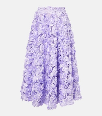 Floral-appliqué maxi skirt | Rotate