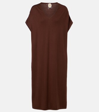 Cotton, silk, and cashmere midi dress | Jardin des Orangers