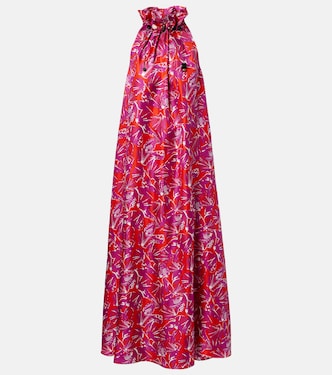 Cartone printed silk maxi dress | Max Mara