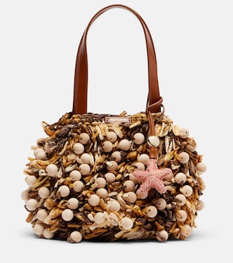 Pom Pom beaded top-handle bag | Aquazzura