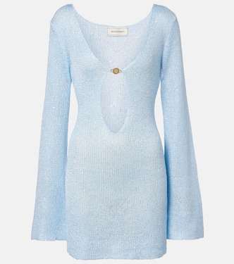 فستان قصير محبوك مزين بالترتر Rey | Bananhot