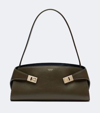 Schultertasche Hug East-West Small aus Leder | Ferragamo