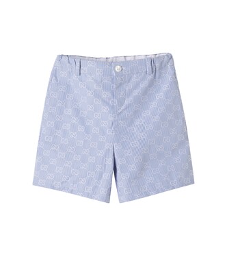 GG striped cotton poplin Bermuda shorts | Gucci Kids