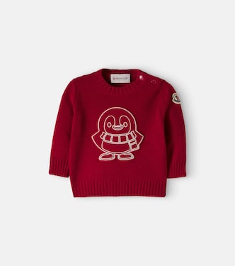 Baby embroidered wool and cashmere sweater | Moncler Enfant