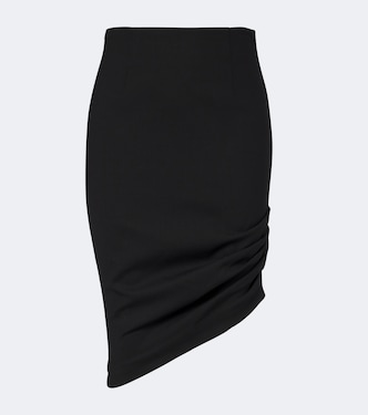 Gonna midi asimmetrica in misto lana | Carolina Herrera