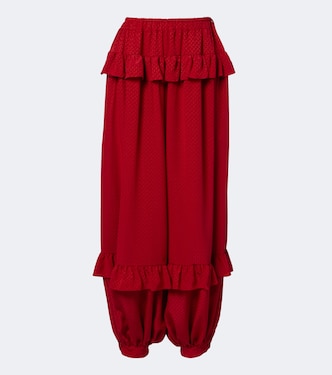 Ruffled jacquard silk balloon pants | Chloé
