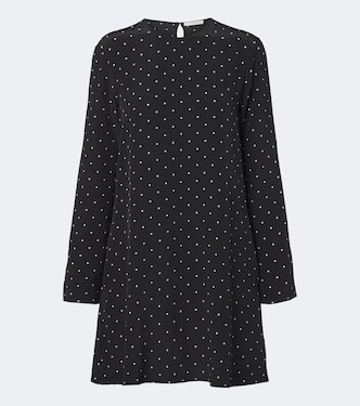 Vestido corto Larissa de seda con lunares | Asceno
