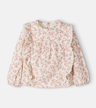 Bella floral cotton corduroy blouse | Louise Misha