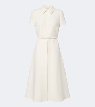 Belted wool and silk midi dress | Fendi