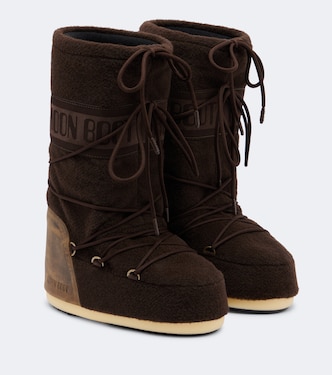 Icon leather-trimmed snow boots | Moon Boot