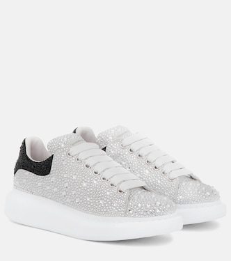 Oversized embellished leather sneakers | McQueen