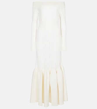 Vestido largo de terciopelo sin hombros | Alaïa