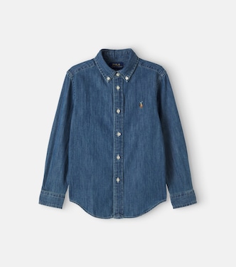 Embroidered denim shirt | Polo Ralph Lauren Kids