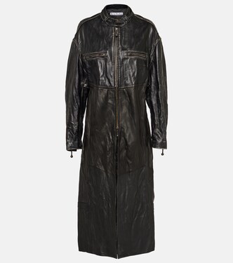 Paneled leather coat | Acne Studios