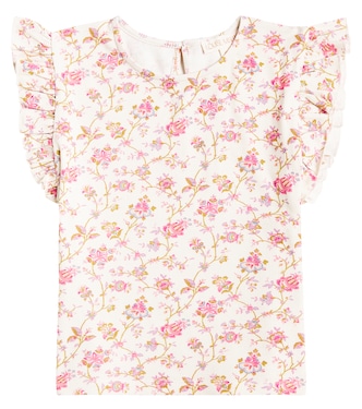 Hermance ruffled floral cotton-blend shirt | Louise Misha