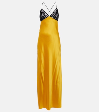 Robe aus Seidensatin mit Spitze | The Sei