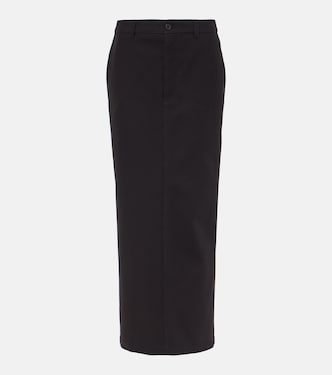 Drill cotton twill maxi skirt | Wardrobe.NYC