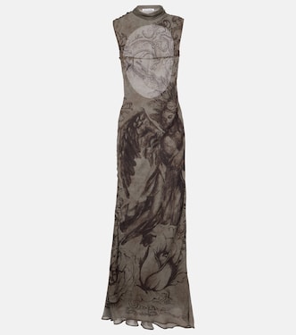 Printed mesh maxi dress | Acne Studios