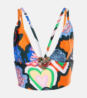 Embellished printed top | Area