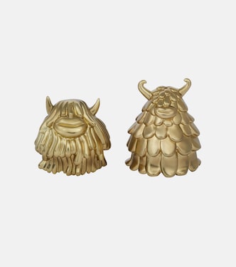 Haas Niki + Simon brass salt and pepper shakers | L'Objet